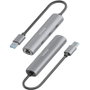 Aisens USB-A Docking Station Ethernet Gigabit y 3x USB-C, Gris